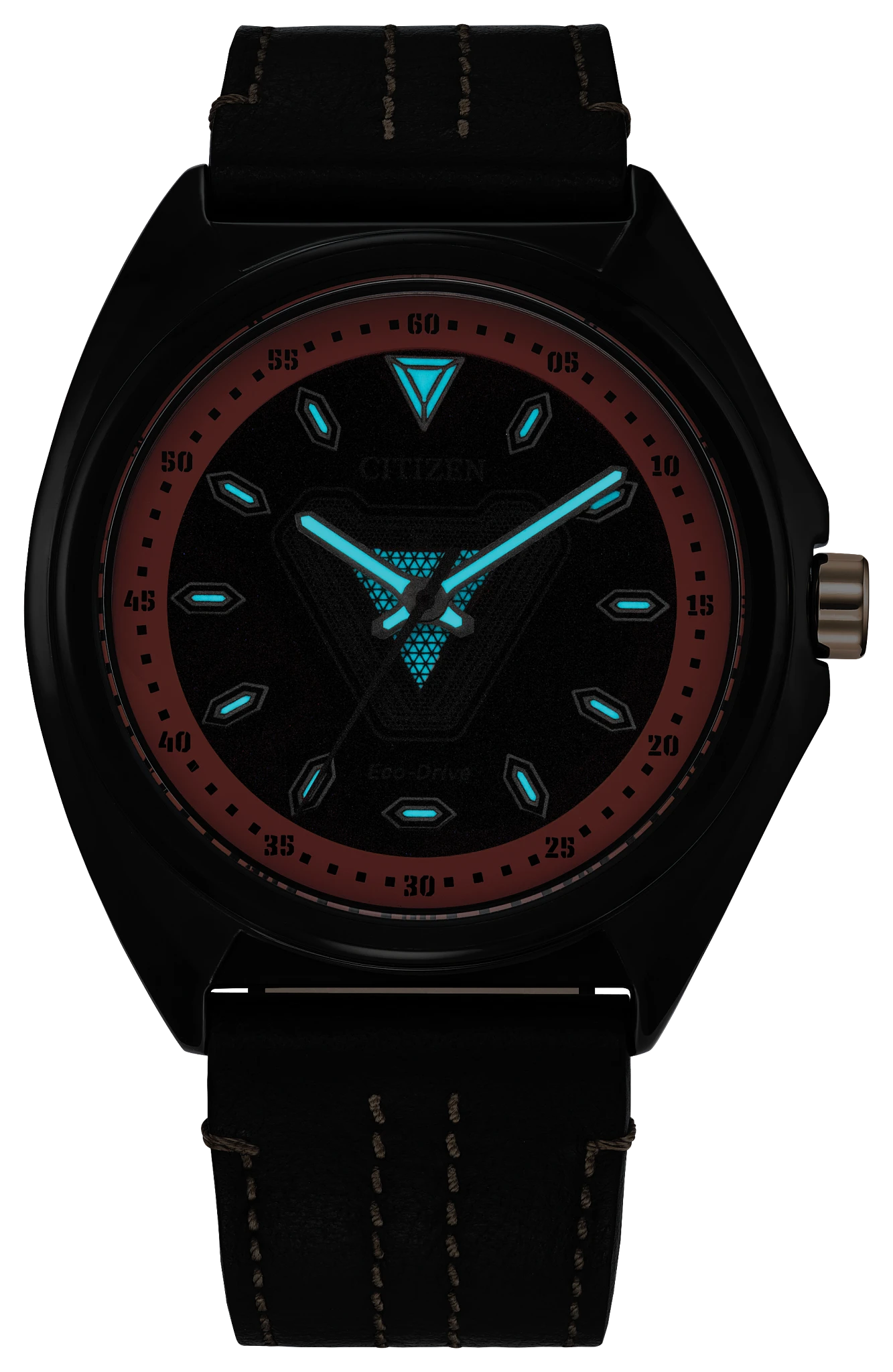 Tony Stark '63 Black Dial Leather Strap AW2075-05W | CITIZEN